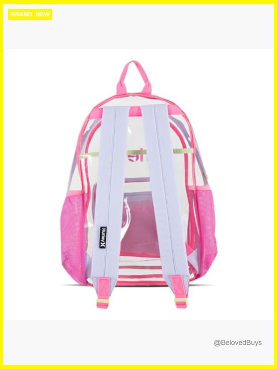Clear Backpack with Zipper Closure and Adjustable Straps main image 6